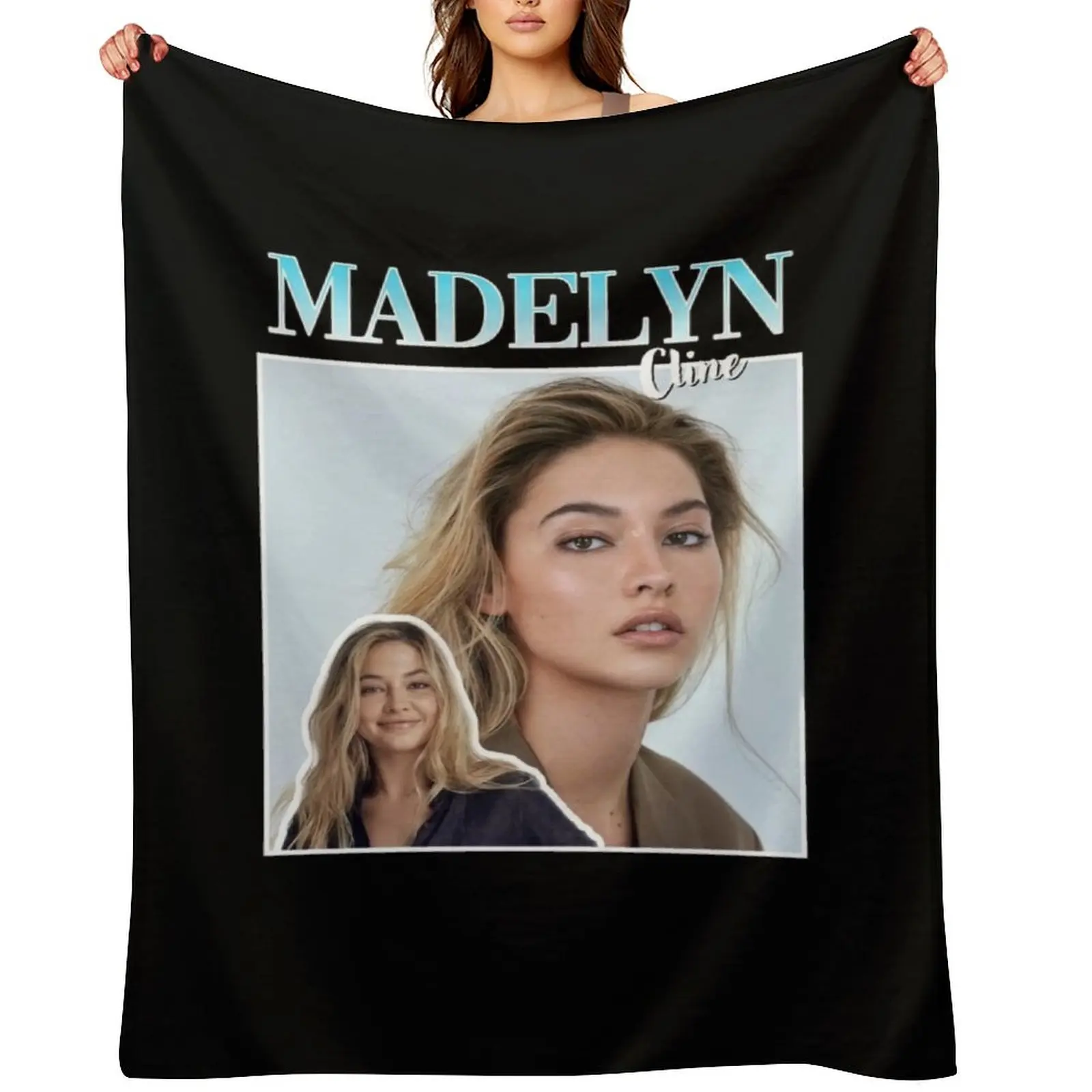 

Madelyn Cline Throw Blanket sofa bed Beach Hair Multi-Purpose Blankets