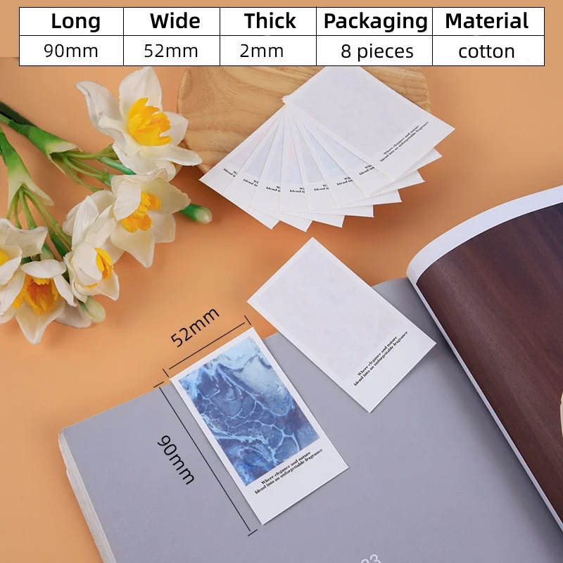 120Pcs Aromatherapy Cotton Test Paper Water Sensitive Test Paper Invisible Magic Test Card Spray To Make Test Pattern Visible