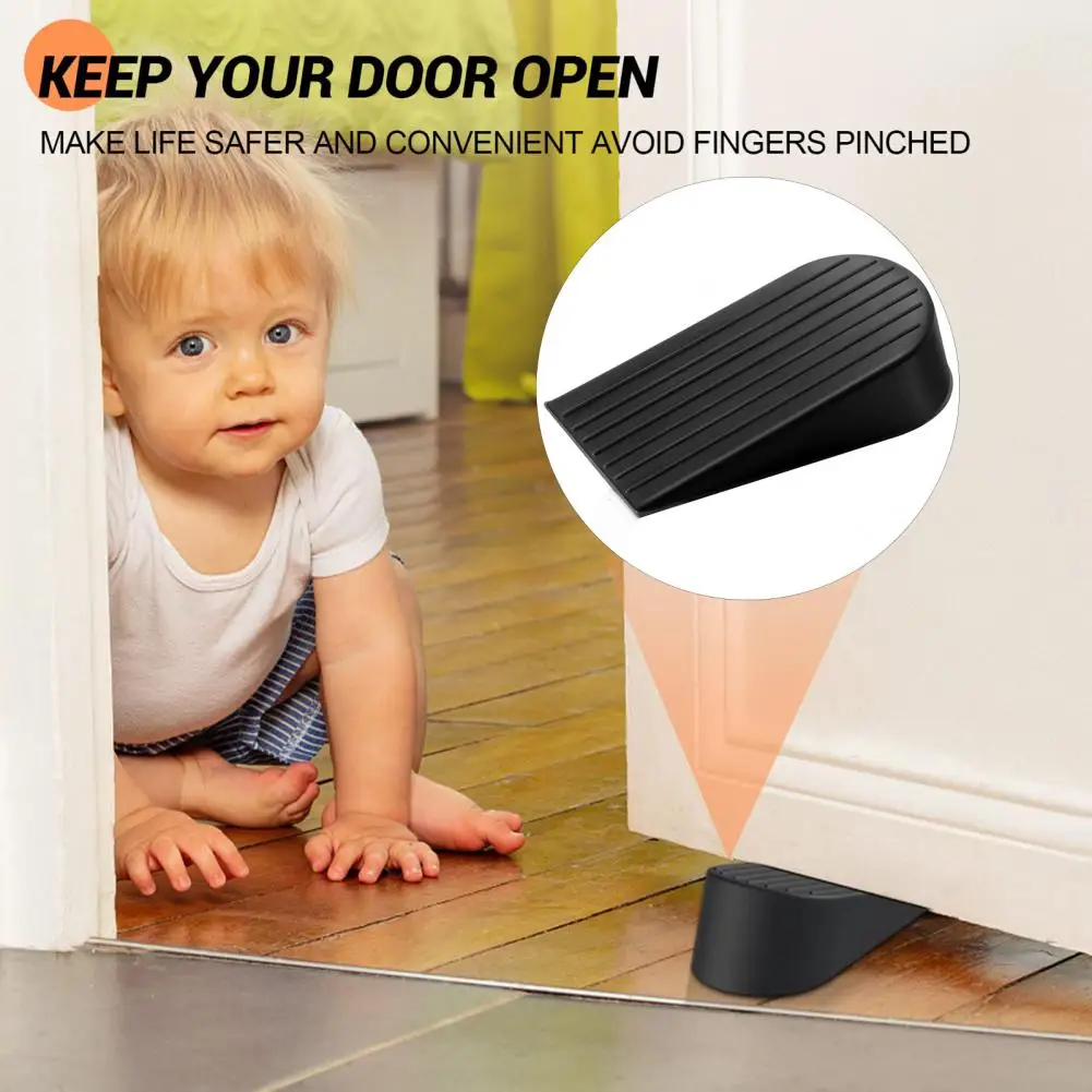 Big Door Stoppers Rubber Wedge Non-slip Rubber Door Stopper Stackable Prevents Doors from Closing High Load-bearing Door Stopper - view 4