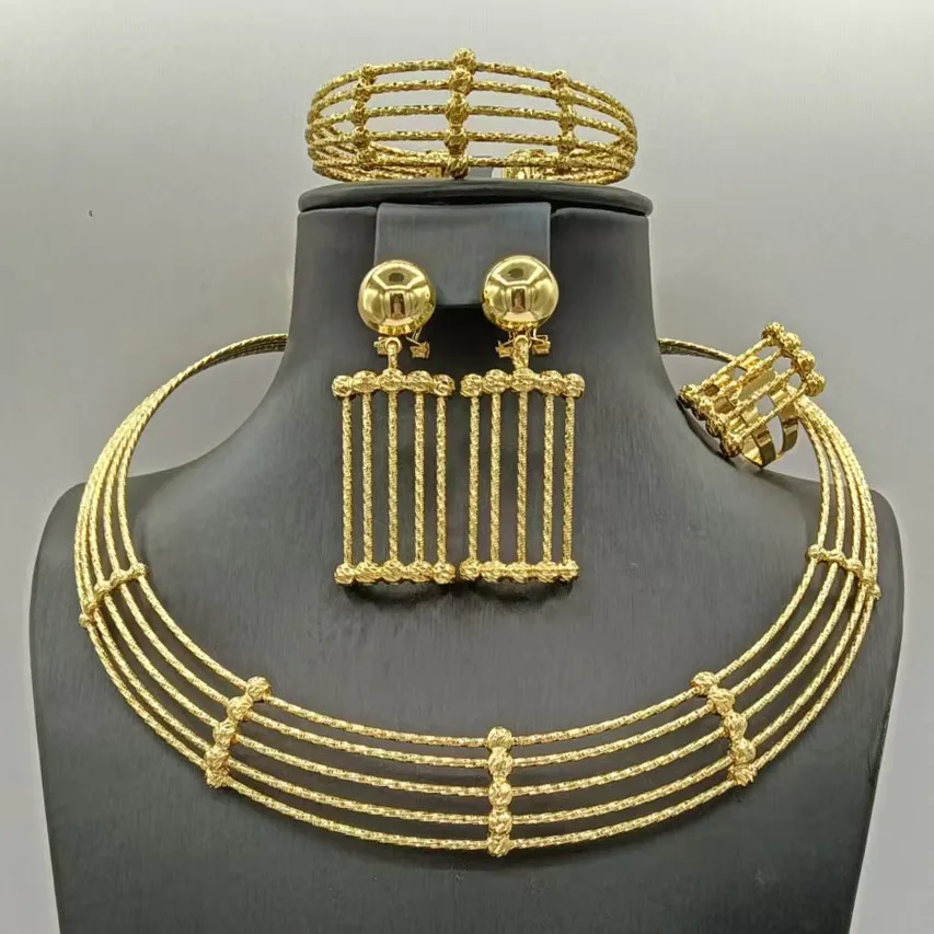 nouvel-ensemble-de-bijoux-plaque-or-24-carats-de-dubai-4-pieces-collier-ras-du-cou-multicouche-boucles-d'oreilles-bracelet-bague-cadeau-de-mariage-africain-pour-la-mariee