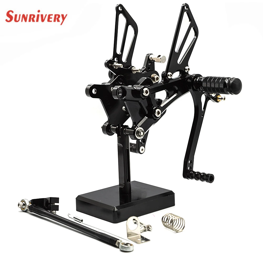 FXCNC Rearset Footrest Footpeg Pedal Aluminum Motorcycle Rear Foot Pegs For Honda CBR600 F4I 2007 2006 2005 2004 2003 2002 2001