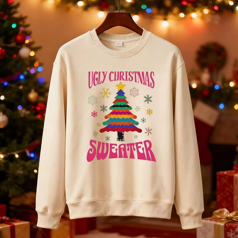 Lelijke kersttrui Boomsweater Vakantie Hoodie Feestelijke seizoenskleding Kerstfeest Outfi Wintermode Truien Heren Dames