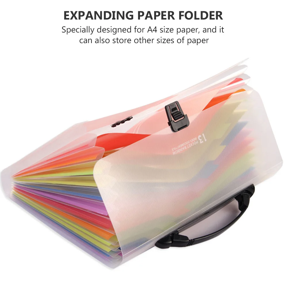 

Portable Document File Folder A4 Paper Multilayer Office Supplies Lightweight Accordion Folder Files Receipts Vouchers