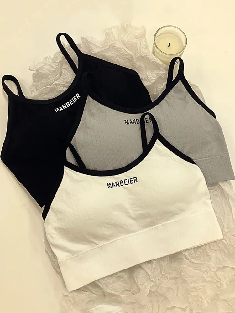 Summer Thin Girl's Vest Underwear Comfortable Breathable Wireless Strap Bra for Teenage Girls Development Period Cotton Sport...
