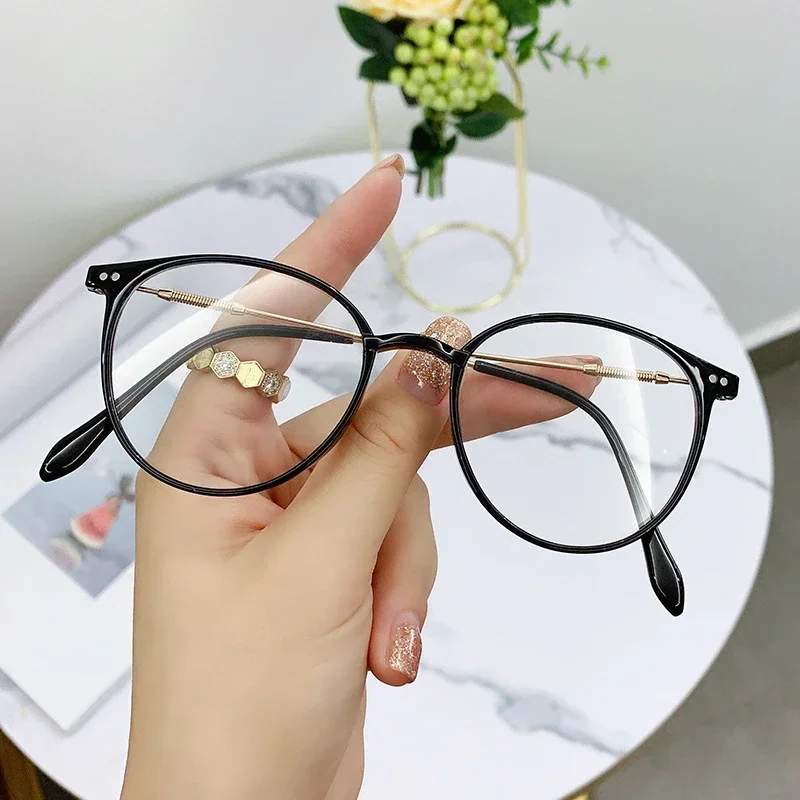Neue Retro Katzenauge Rahmen Lesespiegel Myopie Rahmen für Männer und Frauen Oval Frühling Bein Optische Rahmen Mode Gläser oculos – Detail 1