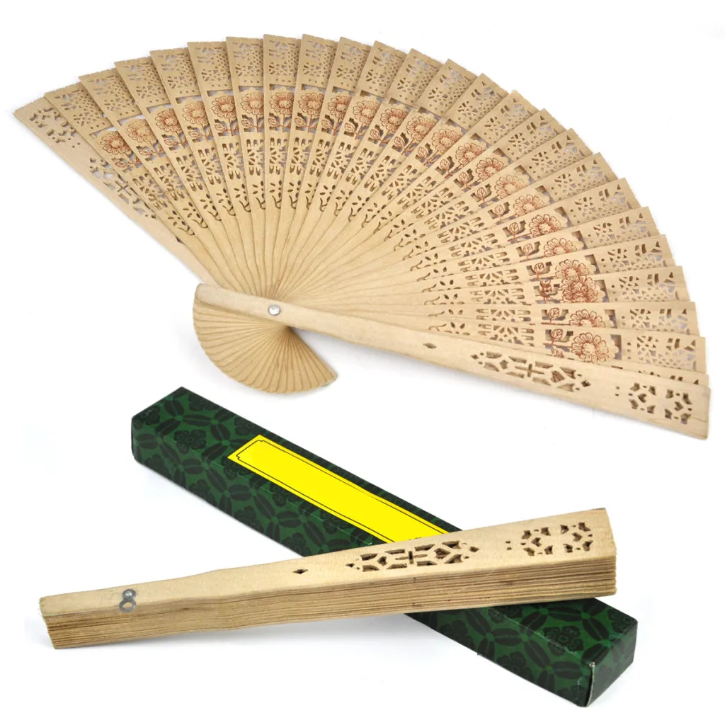 Ladies Wooden Sandalwood Hand Fan Wedding/ Birthdays Partys