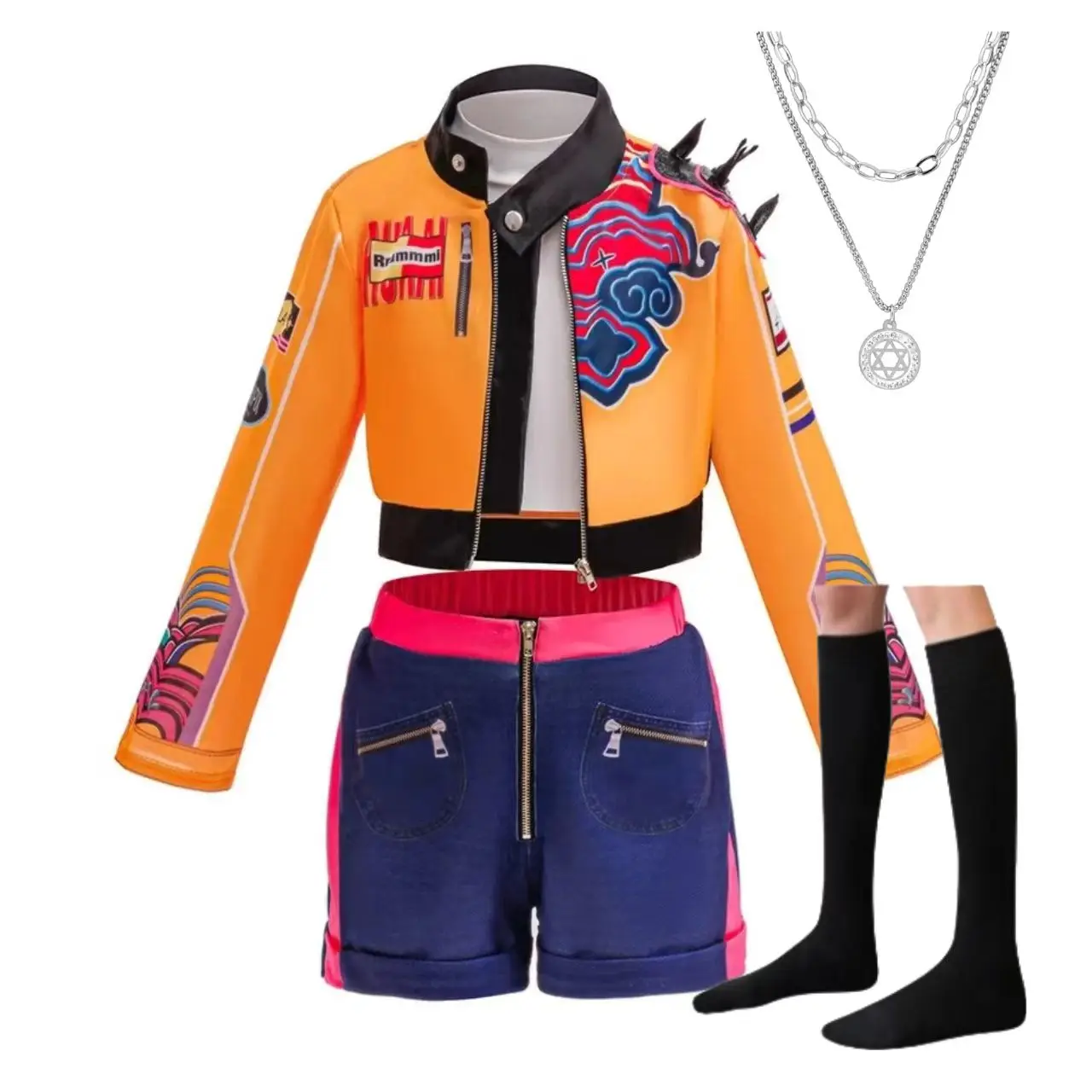 Kpop شيطان الصيادين الفتيات مرحلة الأداء كوس هالوين كرنفال موضوع أداء الحفلات المعبود لعب الأدوار RumiFashion الفتيات الدعاوى