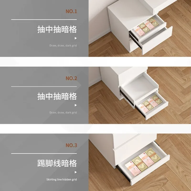 Concealed makeup table, dresser, folding locker, modern bedroom, simple telescopic cabinet, private corner drawer, chest of draw