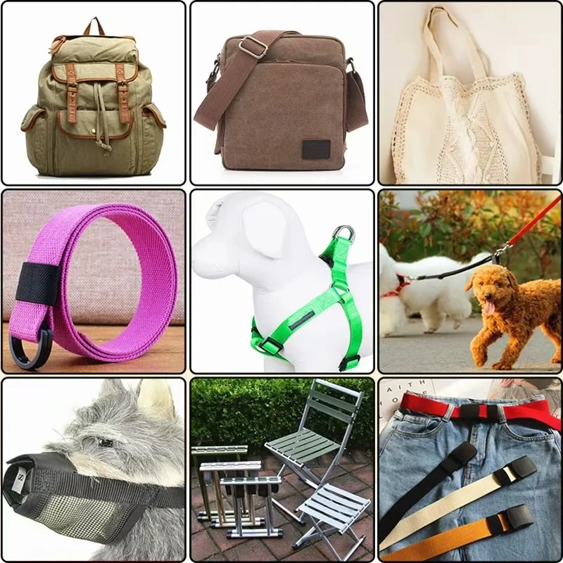 5M Per Roll Cotton Webbing Strap Canvas Ribbon For Knapsack Strapping Bags Crafts Diy Belt Bag Dog Accessories 20/25/32/38/50mm – Detail 3