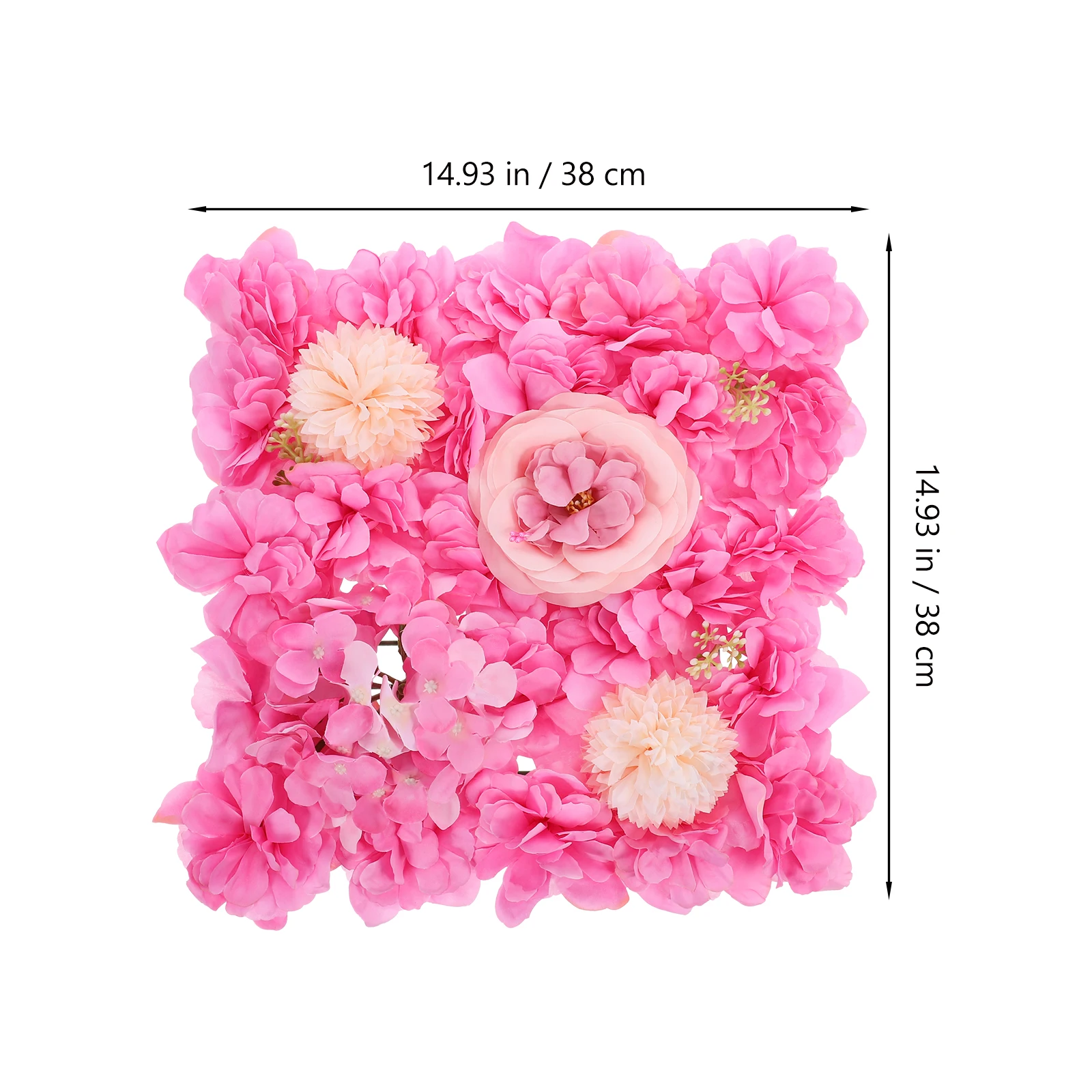 

Artificial Rose Wall Panel Wedding Floral Backdrop Decor For Party Home Garden Fake Flower Wall Panel No Watering Needed