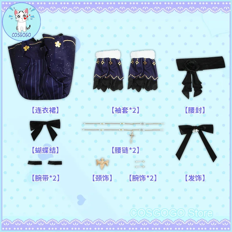 COSGOGO-Vtuber Nijisanji Inui Toko Cosplay Costume pour Femme, PoinRobe, Uniforme, Tenue d'Halloween Personnalisée, Nouveau