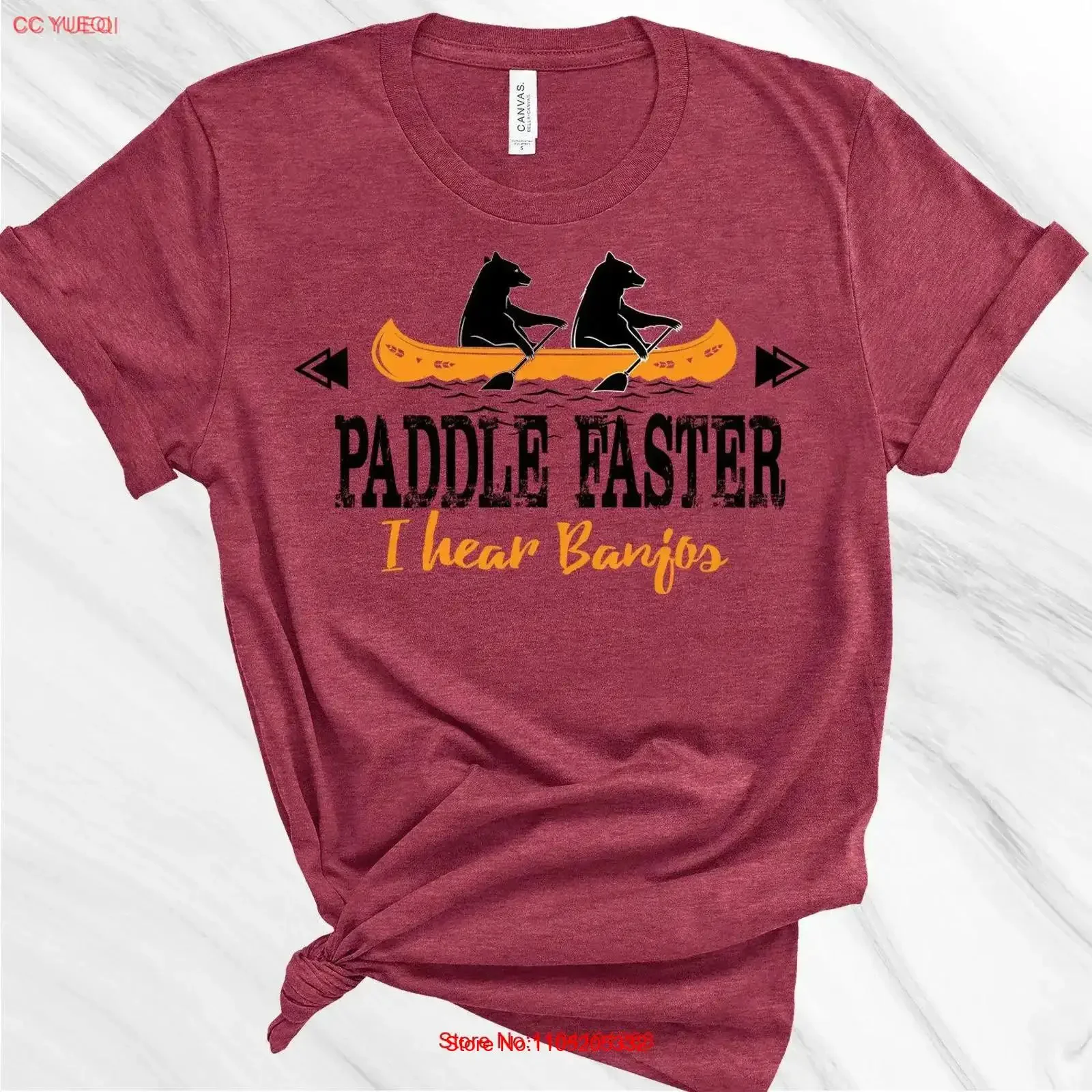 Paddle Faster T Shirt I hear Banjos Kayak Canoe Funny Dad Friend Mom vintage Washed designer clothes Unisex Stylish streetwear