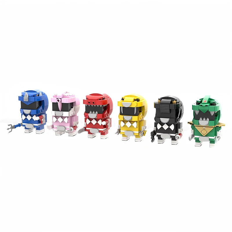 Mymocs Kyoryu Movie Action Figures Powered Dinosaur Team Bricks Headz Big Beast God Mecha Ranger Robot Sets Building Blocks Toys view 3