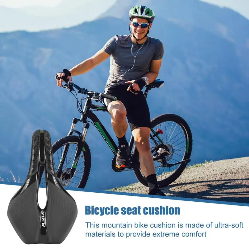 Bikes Saddle Seat Hollow Design Ergonomic Highly Elastic Bicycles Seat Portable Shockproof Cycling Supplies Easy Installation