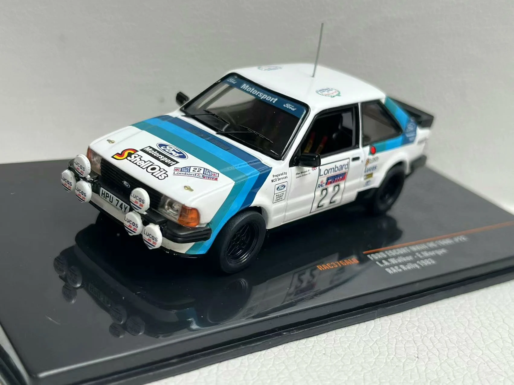 

Diecast IXO 1/43 Scale FORD ESCORT MKIII RS 1600i #22 1983Alloy Car Model Collectible Toy Gift Souvenir Display Ornament