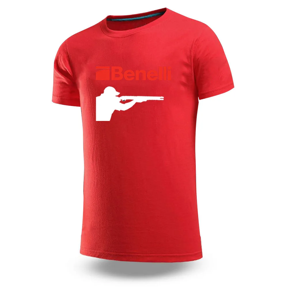 BENELLI Gun Firearms Logo Men Brand Summer Fashion Casual Printing T-shirt Comfortable Outdoor Ordinary Short Sleeve Tops
