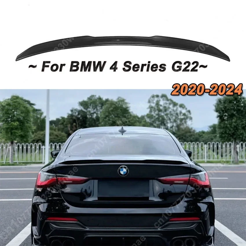 For BMW 4 Series G22 420i 430i 420d 430d M440i M440d 2020-2024 M4 Style Rear Spoiler Bodykits Rear Trunk Tail Wing Accessories