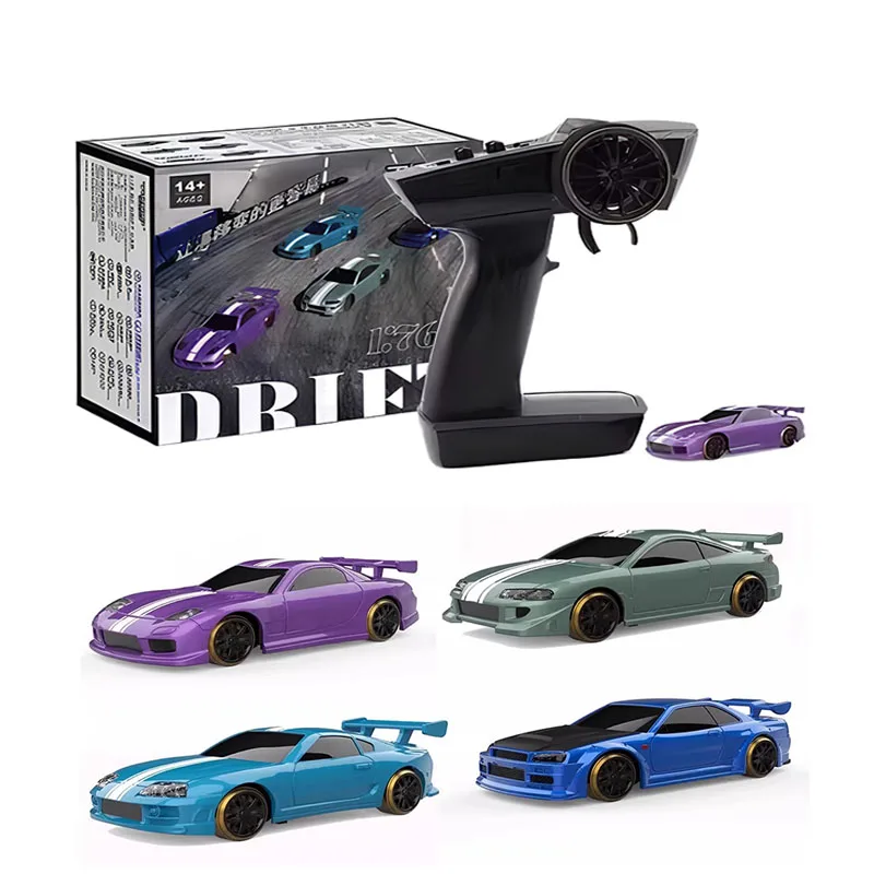 

Turbo Racing 1/76 Мини-дистанционное управление Дрифт-автомобиль C61 C62 C63 C64 RTR Плоские ходовые игрушки Привод заднего колеса Дети Взрослые Игрушки Подарки