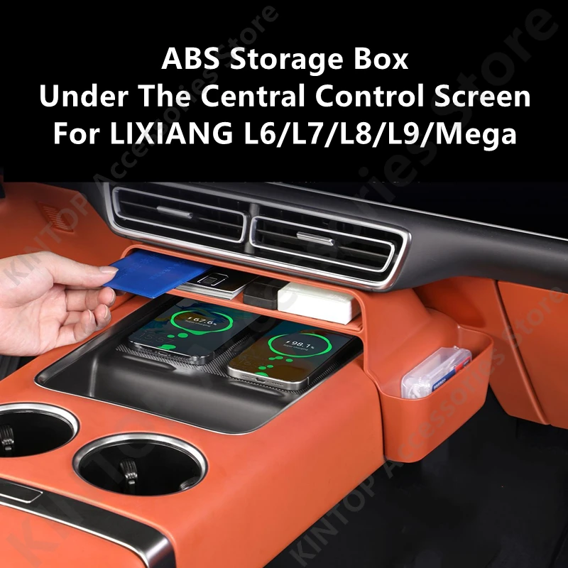 

Для LIXIANG L6/L7/L8/L9/Mega ящик для хранения из АБС-пластика под центральным экраном управления, аксессуары для модификации салона автомобиля, ремонт