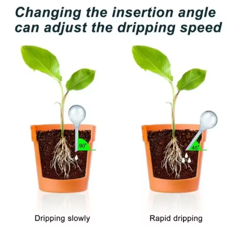 10 pcs Automatic Plant Watering Bulb Drip Irrigation Plastic Watering Bulb Automatic Clear Self Watering Planter Irrigation Tool