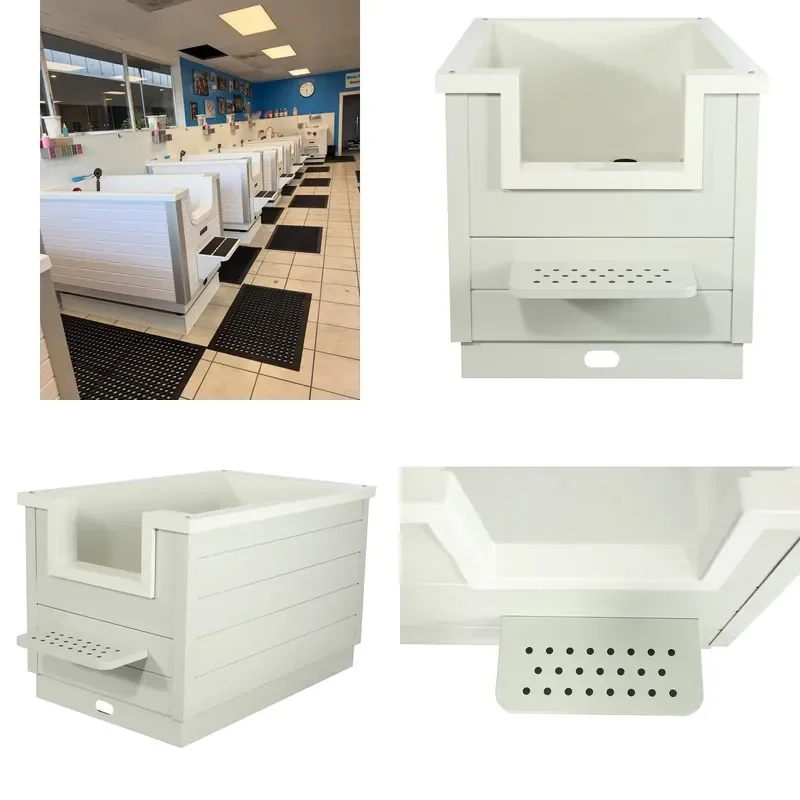 Walk-in Fiberglass Pet Bath Tub for Dog Grooming Bathroom Use