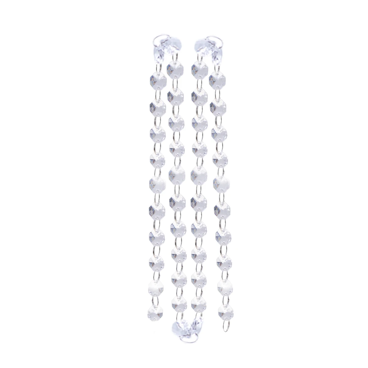 

10pcs Crystal Curtain Beads Clear Shiny Decorative Chain For Window Door Hanging Party Wedding Room Display Craft Sewing
