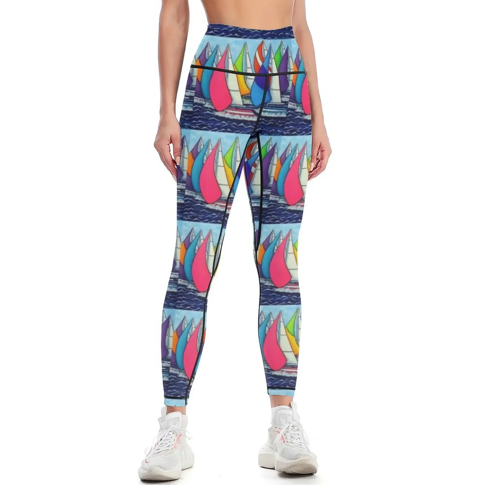 

Rainbow Racing Regatta Leggings sporty woman push up Sportswear woman gym flared sportswear for gym Womens Leggings