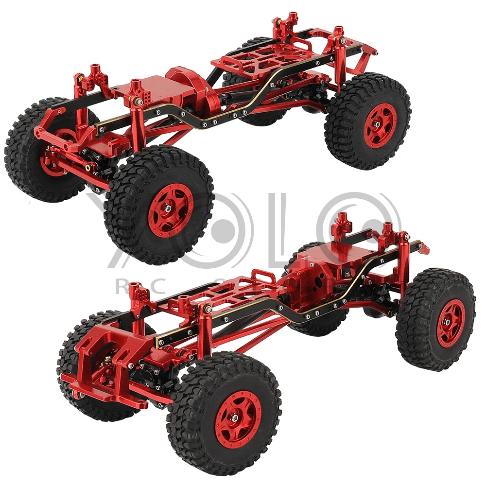 1:24 DIY rama samochodowa ze stopu metali z podwójnymi osiami przednimi dla 1/24 Axial SCX24 AXI00005 części do modernizacji samochodu RC