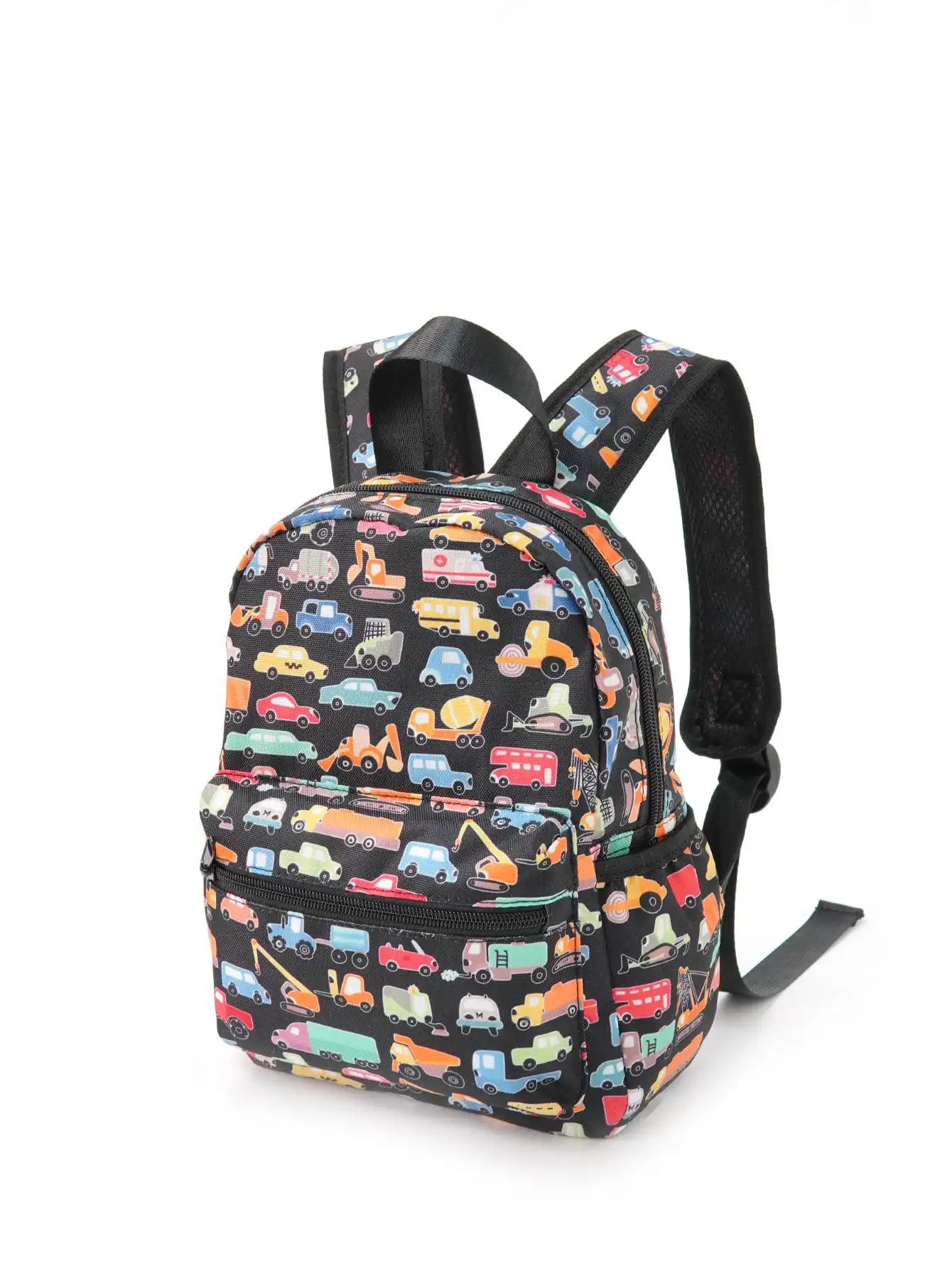 1 Pc Kids Boy Girl Cute Cartoon Unicorn Car Print Large Capacity Backpack Suitable For School Daily Use