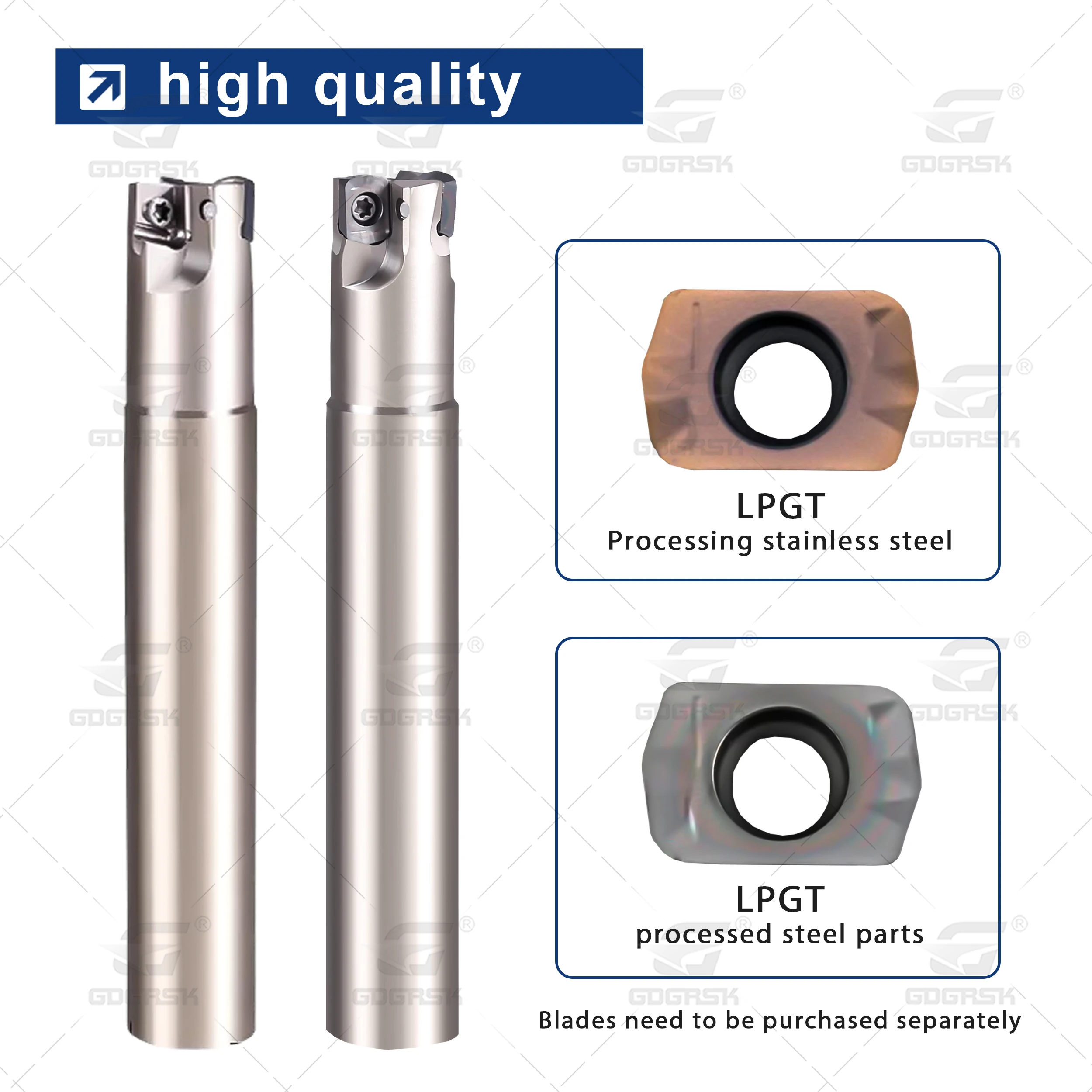 MFH 10-S10-01-2T-80 Fast Forward Feed Milling Cutter Rod MFH01 Locking Tooth Milling Cutter Head For LPGT010210ER Milling Blades