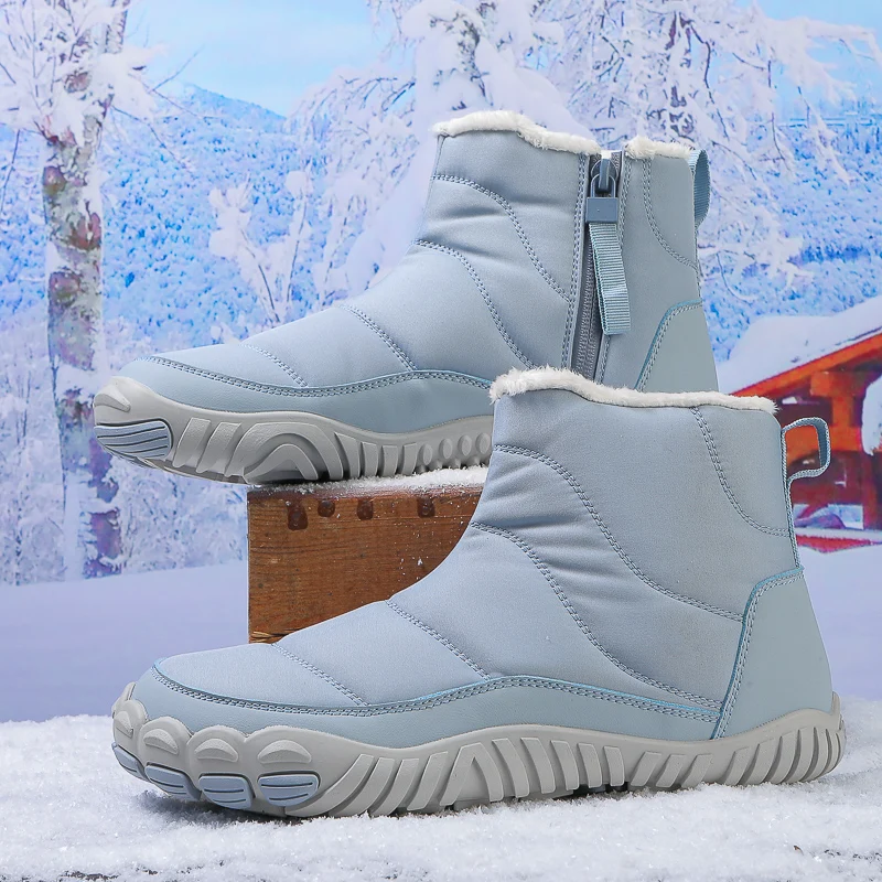 Winter Non-Slip Warm Cotton Shoes Men Waterproof Outdoor Camping Snow Boots Plus Velvet Cotton Shoes Women Casual Sports Shoes