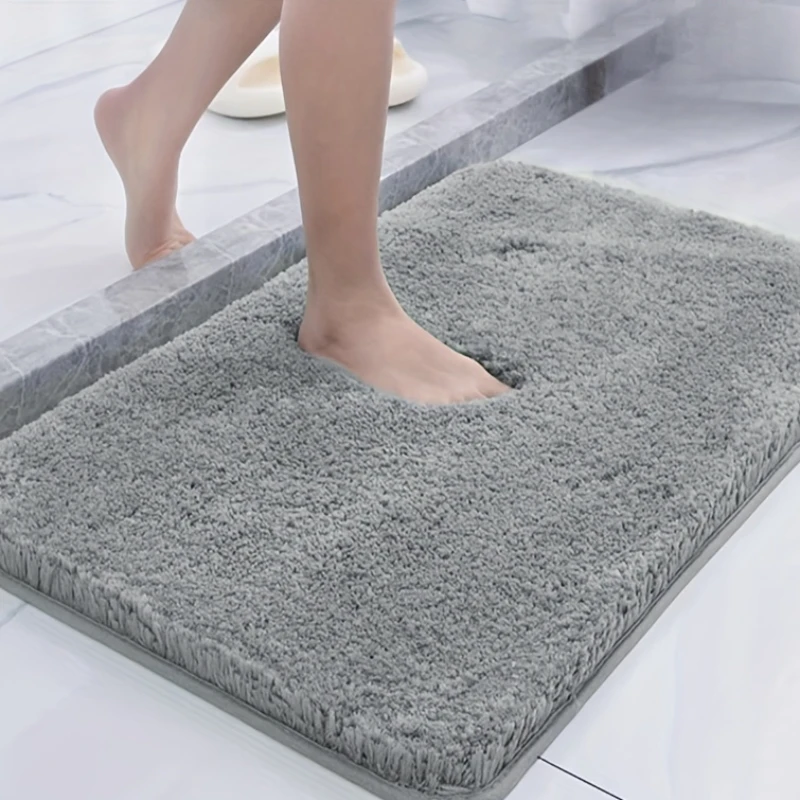 1PC Thick Plush Floor Mat for Bathroom Bedroom, Living Room, Non-slip Rug Water Absorption Soft Comfortable Anti-Slip Fall Decor