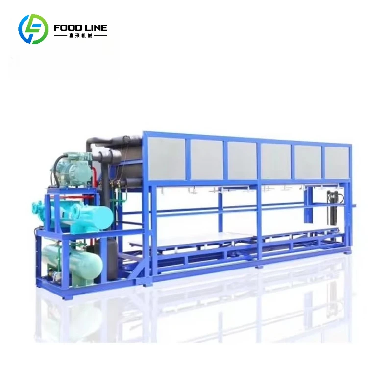 Customize 10 Ton Industrial Ice Block Making Machine Ice Brick Machine Source Water Cooling for Manufacturing Plants