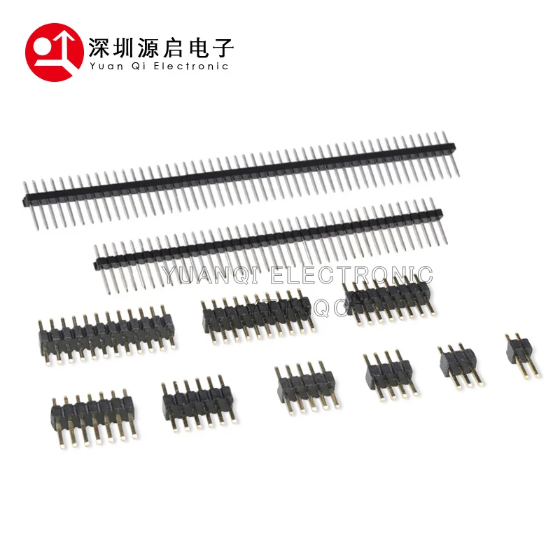 10Pcs/Lot 1.27mm Pitch 1.27 Pin Header Single Row Male Breakaway PCB Board Connector Pinheader 1*2/3/4/5/6/8/9/10/12/15-40p 50p