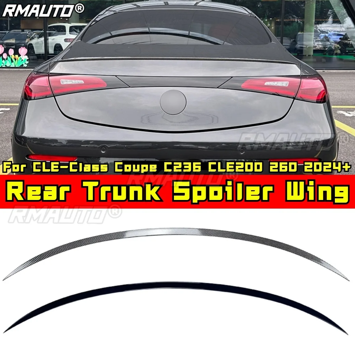 

For Mercedes Benz CLE-Class Coupe C236 CLE200 260 2024+ Body Kit Rear Trunk Wing Rear Spoiler Trunk Wing Car Accessories