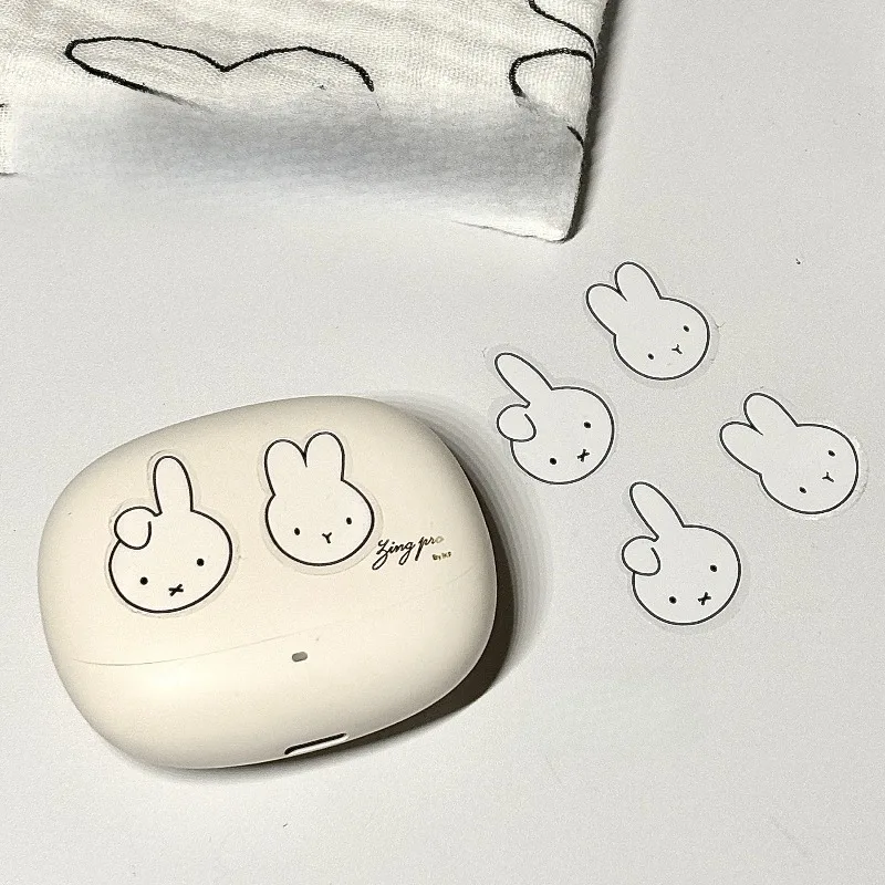 

10 шт., хит продаж, плоская наклейка с героями мультфильмов Miffy, милый креативный принт, сделай сам, настольный планшетный компьютер, наклейка на чашку воды