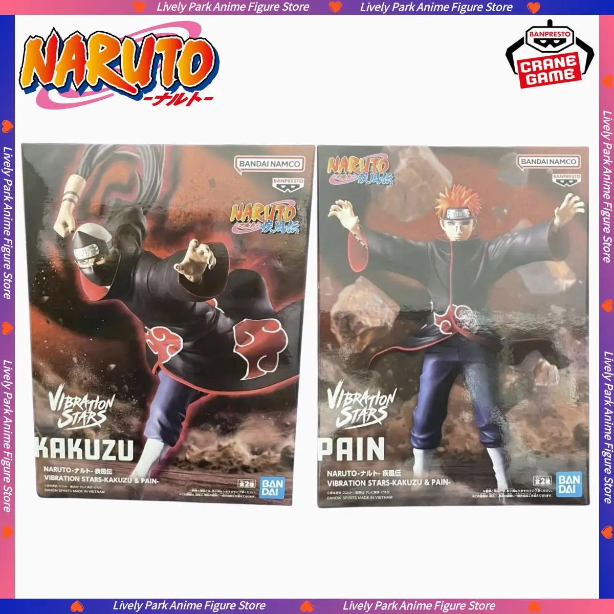 Na Stanie BANDAI Oryginalny Autentyczny BANPRESTO NARUTO KAKUZU PAIN VIBRATION STARS Anime Figurka Akcji PVC Kolekcjonerski Model Zabawki Prezent