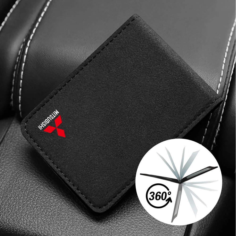 Ultra thin Driver License car leather wallet Clip For Mitsubishi Pajero Diamante GTO Galant Mirage RVR Car Accessories