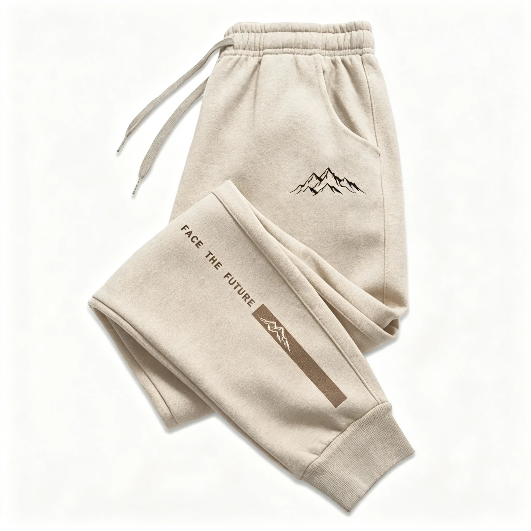 Modische Herren-Jogginghose mit Print, lässige lange Hose für Outdoor, Laufen, Sport, Jogging, elastischer Bund, Alltag, Streetwear – Detail 5