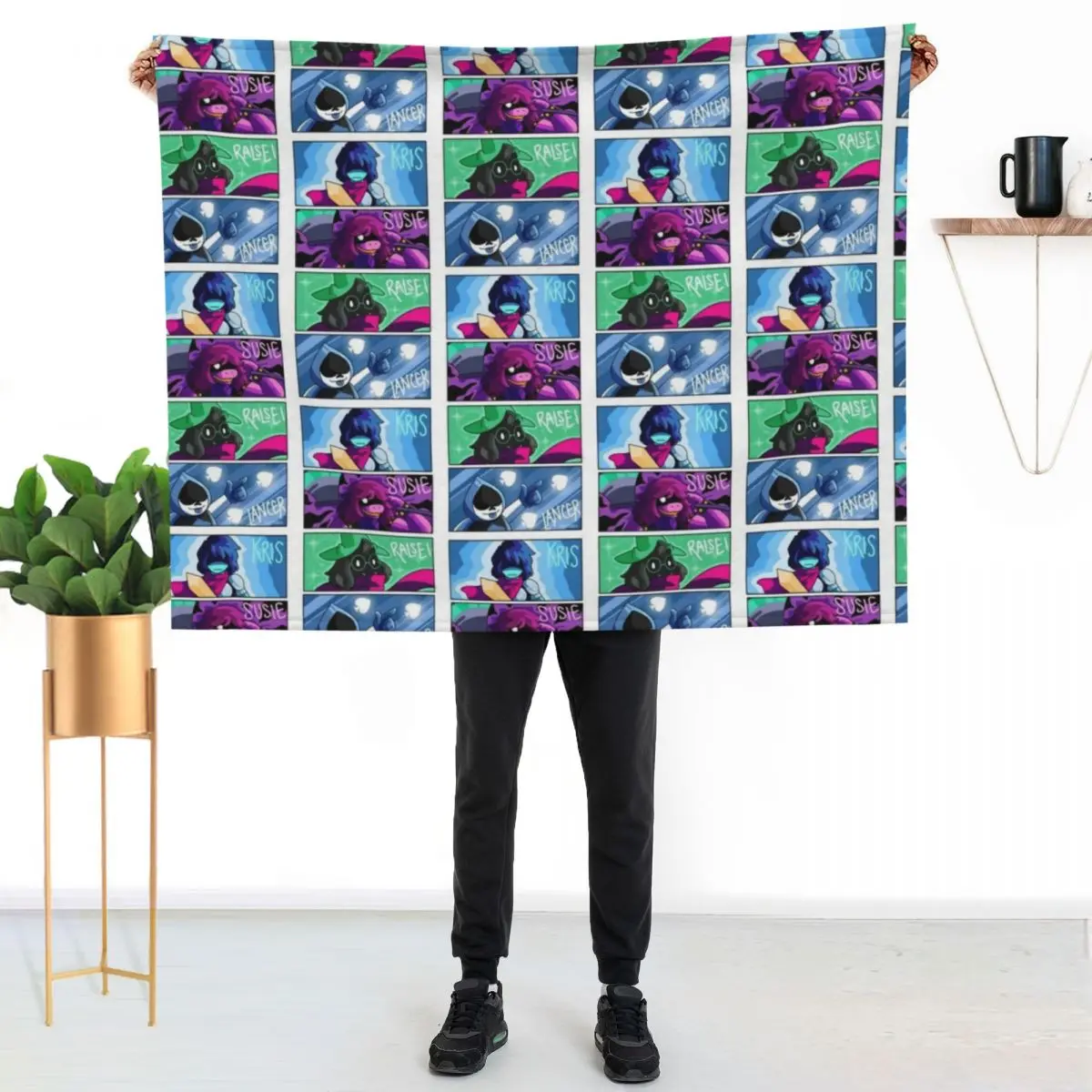 Deltarune Comic Strip Throw Blanket manga Comforter Decoratives Retros funny gift For Decorative Sofa Blankets