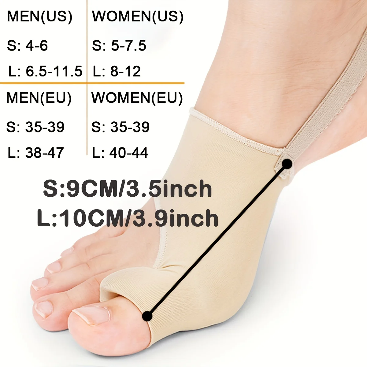 2pcs Toe Separators for Women And Men, Thumb Spacers with Gel Pads, High Elasticity Toe Separation Comfortable & Breathable