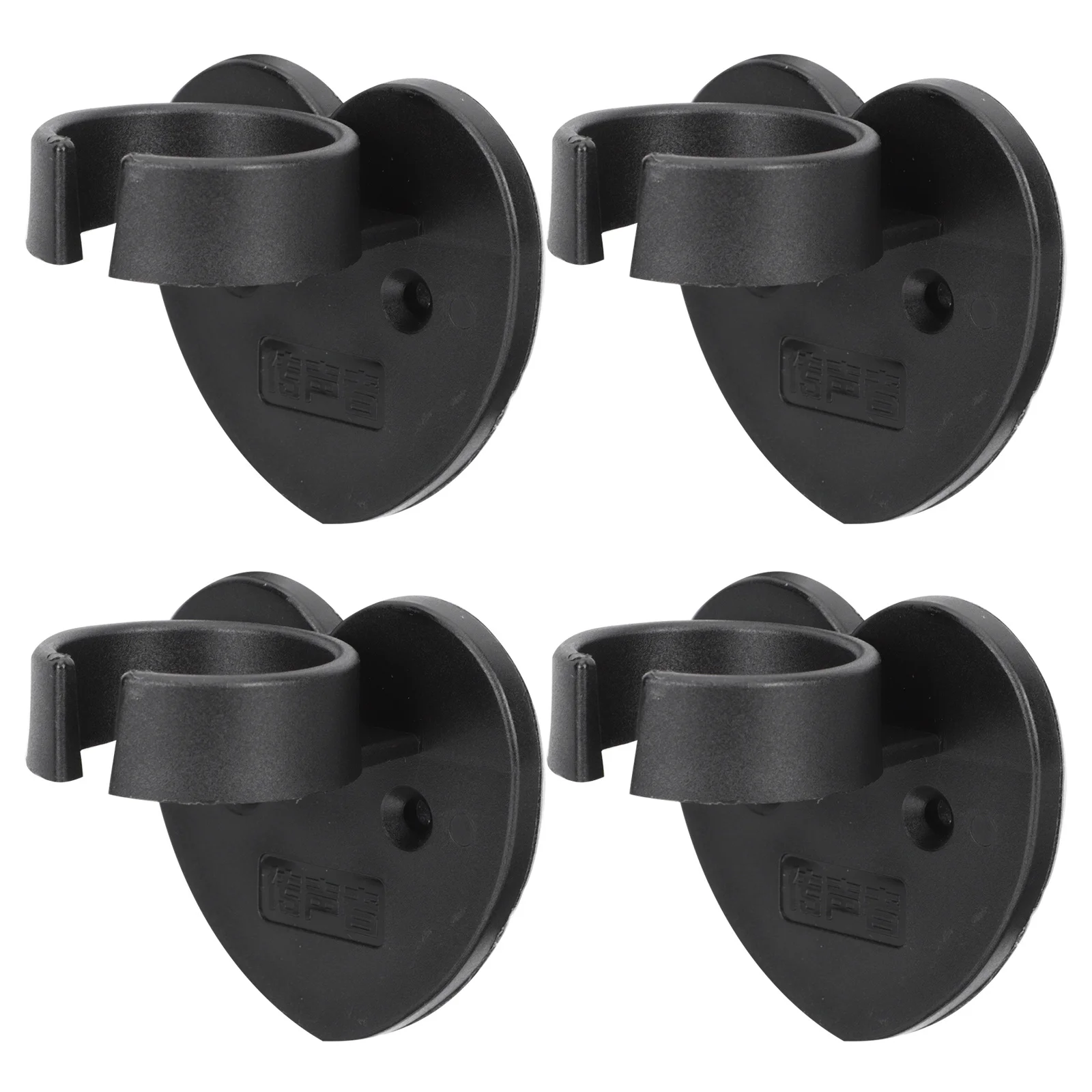 

4Pcs Heart Shaped Microphone Holders ABS Mic Clips Adhesive Shockproof Wireless Mic Holder Support Accessories