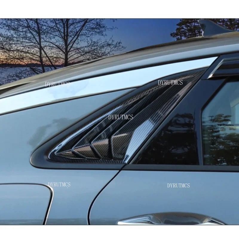 Fit  For KIA Optima K5 2020 2021 Car Rear Louver Window Side Shutter Cover Trim Sticker Vent Scoop ABS Carbon Fiber