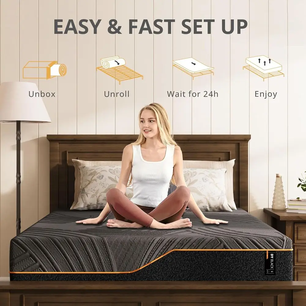 14 مرتبة من إسفنج الذاكرة المطلي بالنحاس مقاس XL، متوسطة الثابتة مع غطاء تبريد، تخفيف الضغط، CertiPUR-US، صنع في الولايات المتحدة الأمريكية