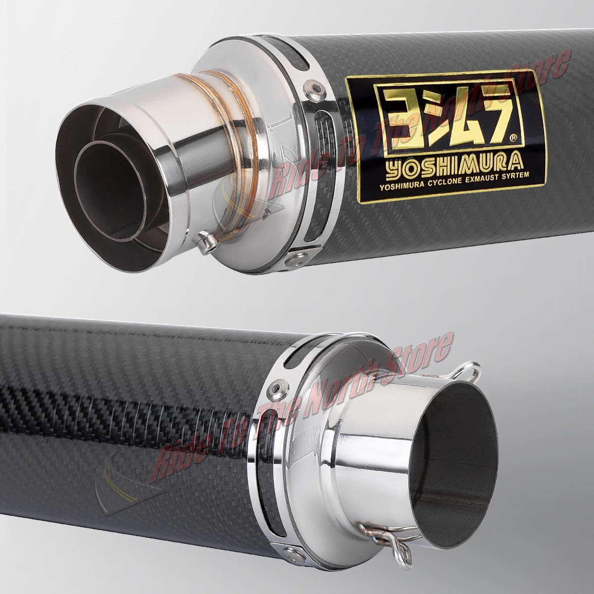 الفولاذ المقاوم للصدأ ألياف الكربون يوشيمورا العادم أنابيب طرفية الهروب ل 51 مللي متر 60 مللي متر مدخل Gp مشروع العالمي Muffer تعديل ترقية #3