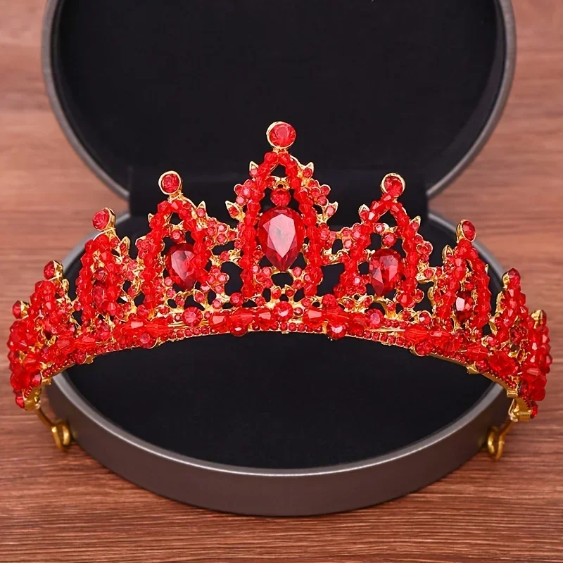 Luxury Crystal Tiaras And Crowns Rhinestone Prom Diadem Crown Tiara For Women Bridal Wedding Hair Accessories Jewelry Crown Gift