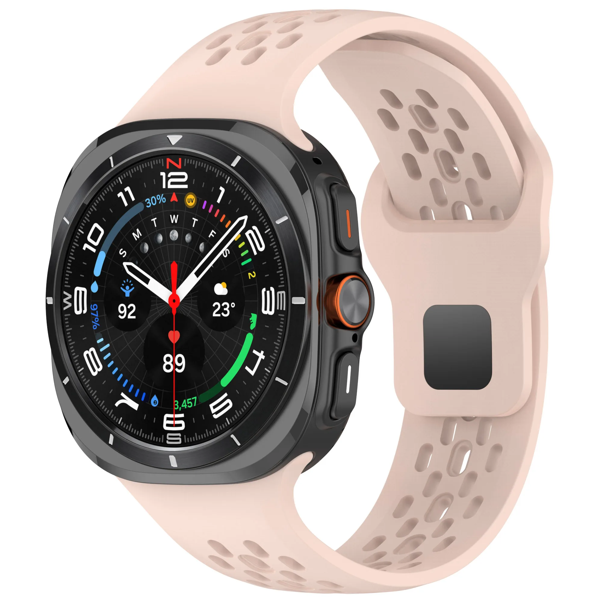 สายซิลิโคนสำหรับ Samsung Galaxy Watch ultra 47mm สายรัดข้อมือแบบนิ่มสำหรับ Galaxy ultra 47mm สำหรับ Galaxy ultra นาฬิกาผู้หญิงผู้ชาย