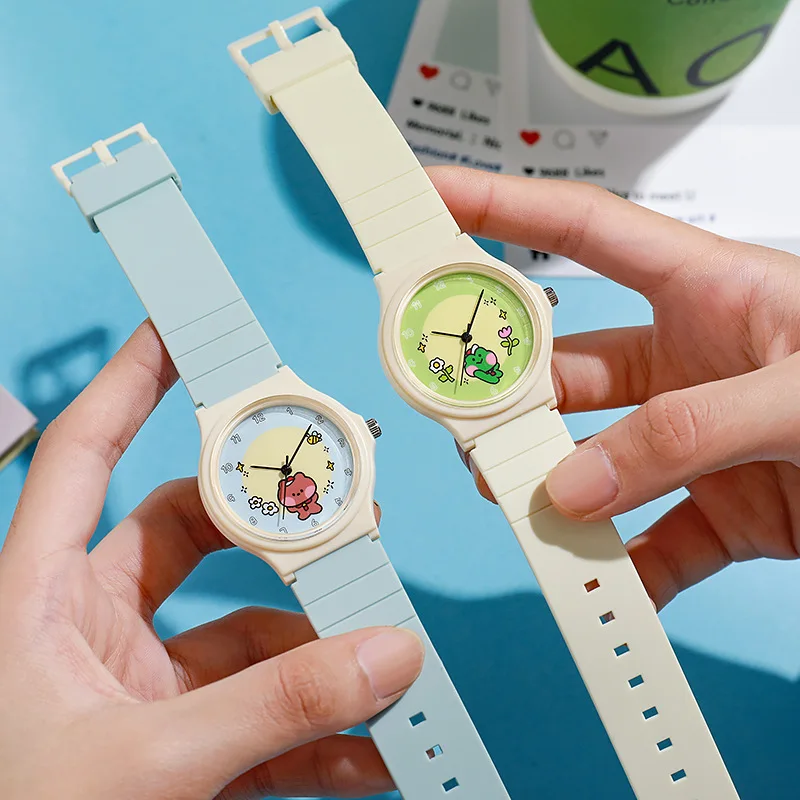 Luxury Student Exam Watch Silicone Strap Quartz Watch Cute Cartoon Pattern Boy Girl Gift Wristwatches Relojes Para Mujer