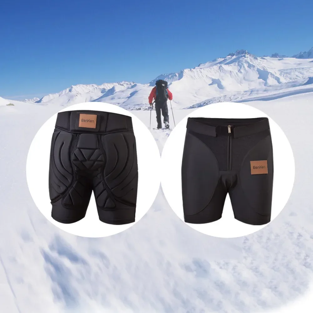 BenKen-pantalones cortos acolchados para hombre y mujer, Protector de cadera para patinaje, esquí y snowboard