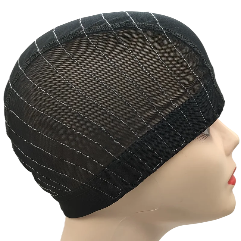 Pre Marked Sewing Guide Lines Wig Cap S/M/L 3 Sizes Black Breathable Mesh Dome Net for 4x4 5x5 13x4 13x6 Closure Wig DIY Making